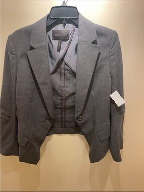 BCBGMaxAzria Gray Cropped Tailored Blazer (NWT)
